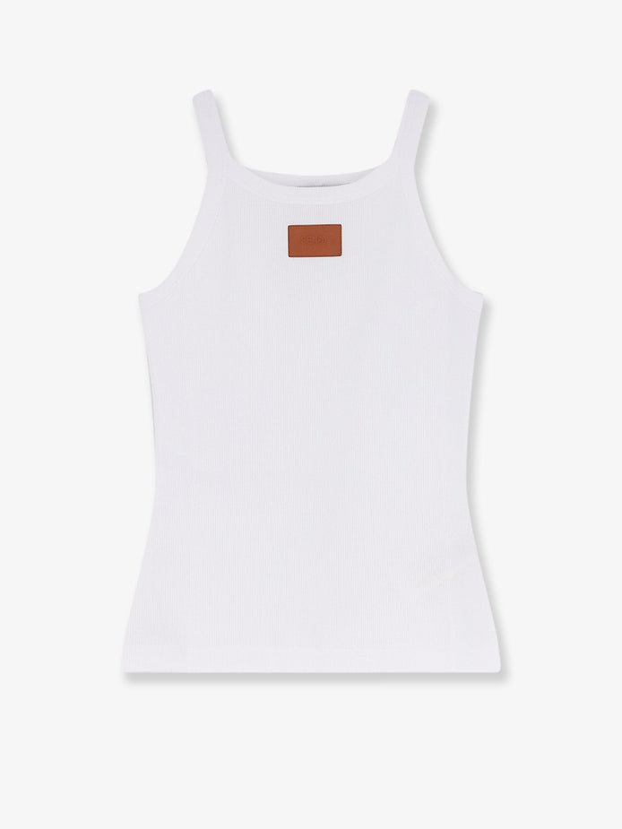 Ribbed cotton tank top