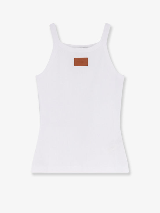Ribbed cotton tank top