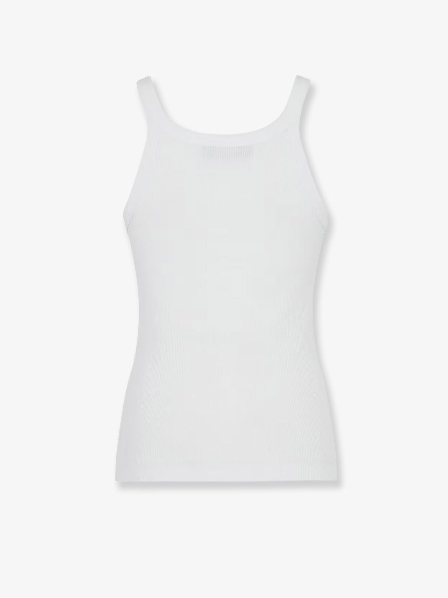 Fendi Ribbed cotton tank top