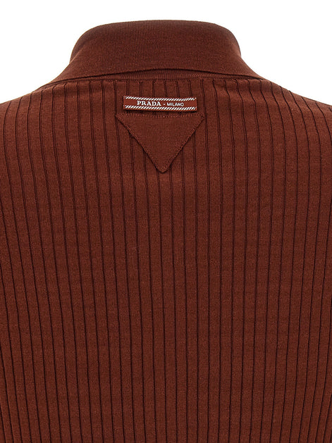 PRADA Ribbed polo shirt
