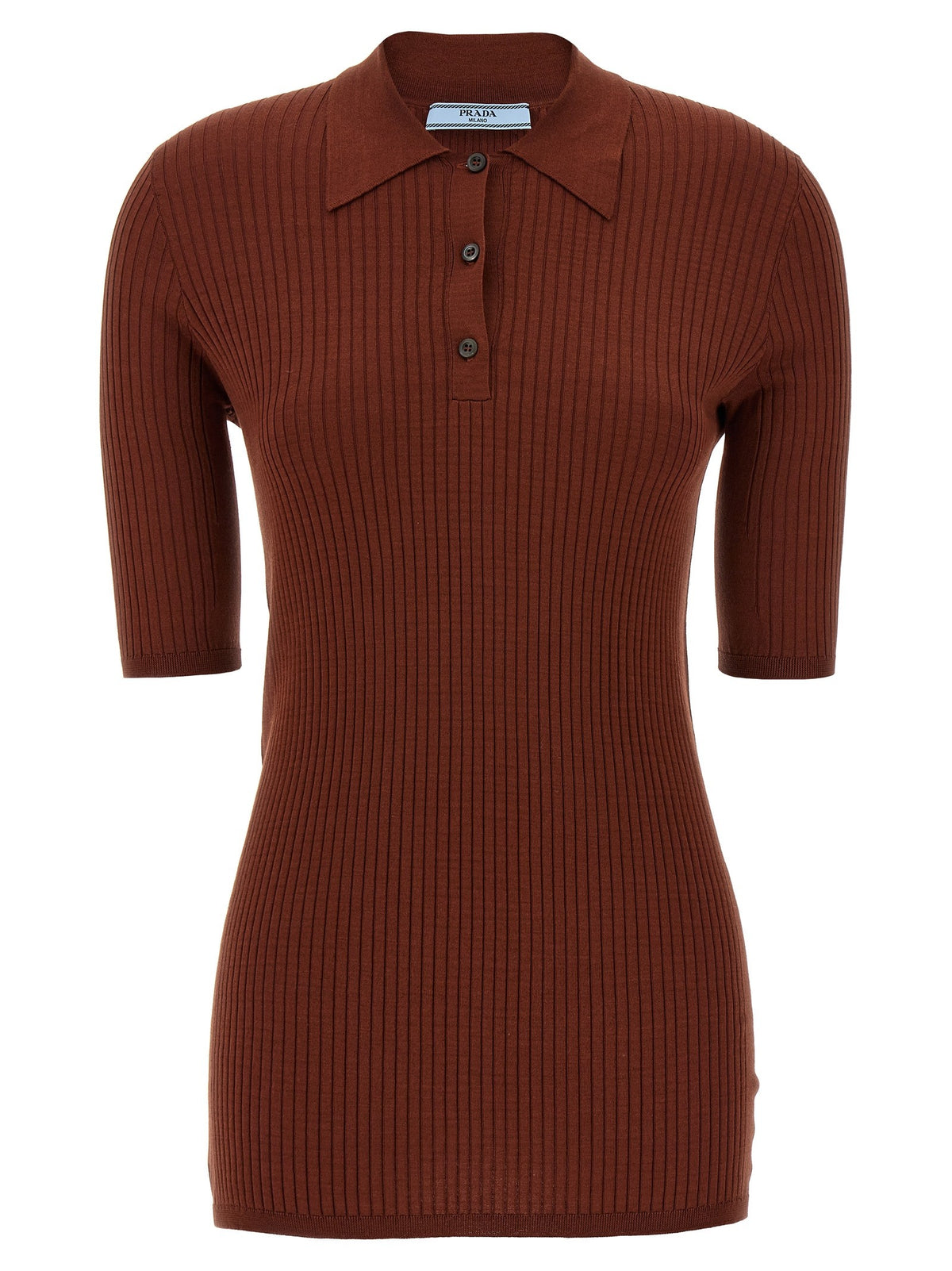 Ribbed polo shirt