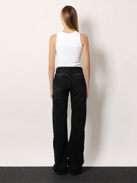 Ribbed viscose blend tank top