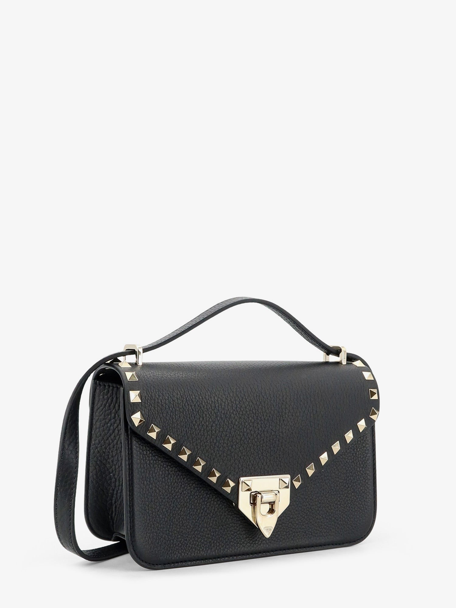 Rockstud leather crossbody bag with stud detail