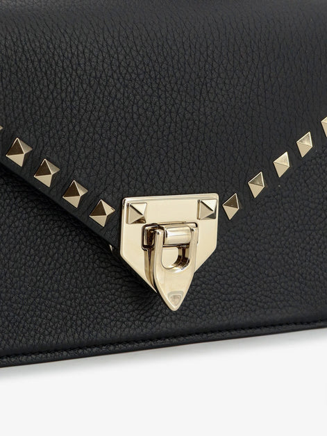 Rockstud leather crossbody bag with stud detail
