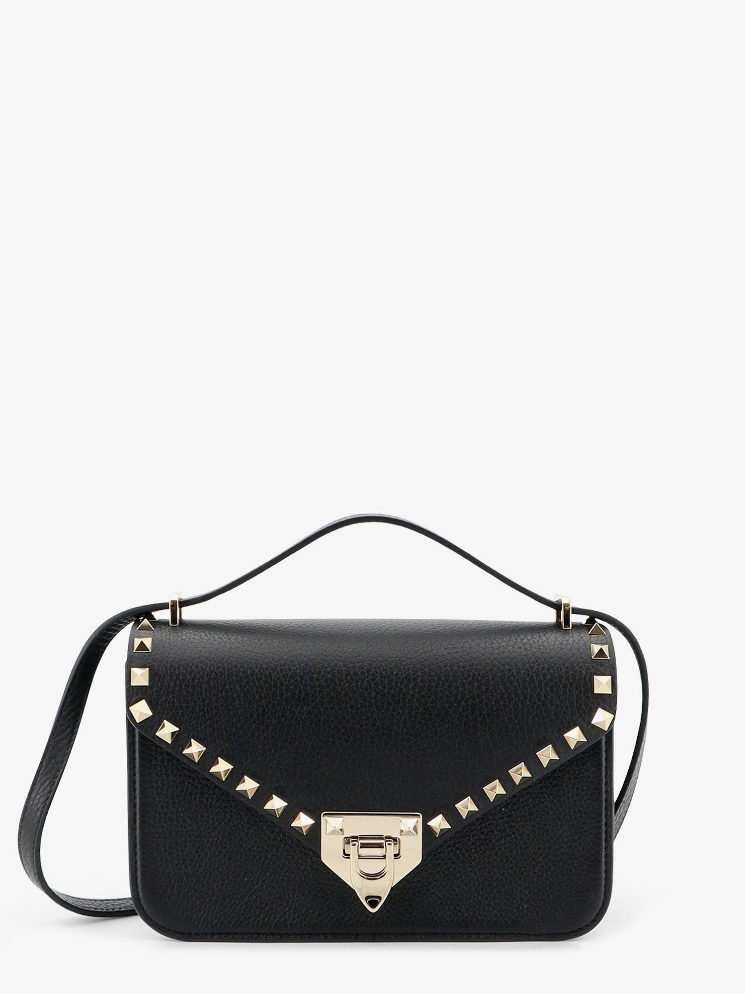 Rockstud leather crossbody bag with stud detail