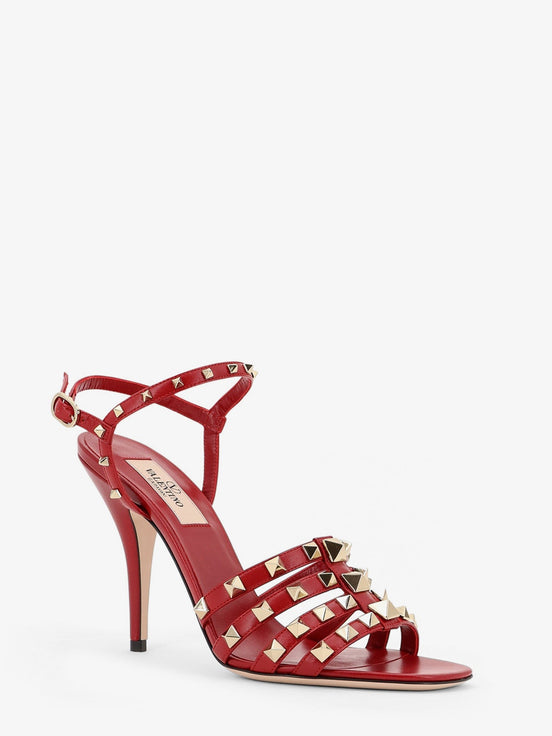 Rockstud leather sandals with iconic all-over studs