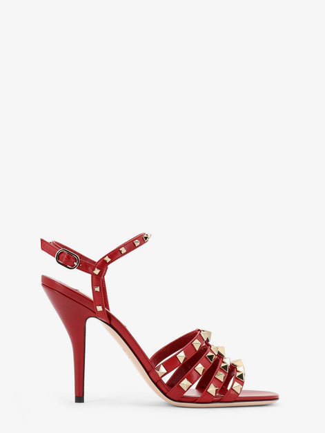 Rockstud leather sandals with iconic all-over studs