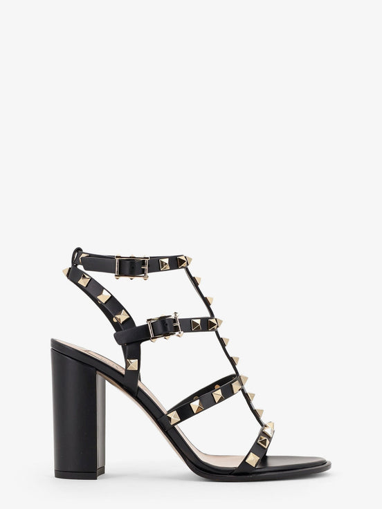 Rockstud leather sandals with iconic all-over studs