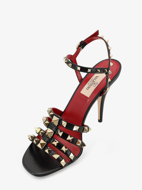 Rockstud leather sandals with iconic all-over studs