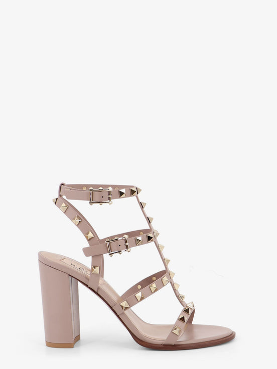 Rockstud leather sandals with iconic all-over studs