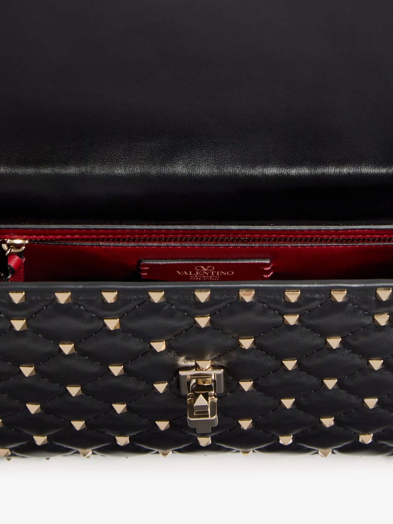 Rockstud Spike leather crossbody bag with iconic all-over studs