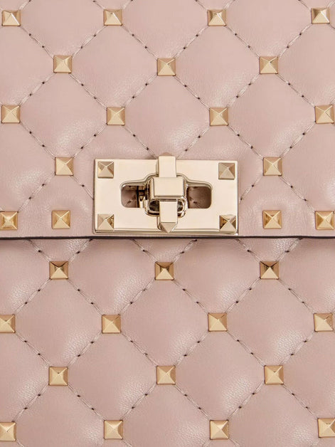 Rockstud Spike leather crossbody bag with iconic all-over studs
