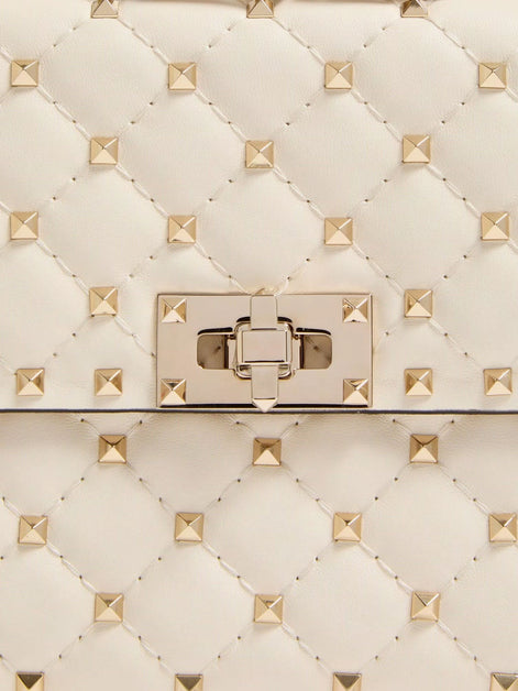 Rockstud Spike leather crossbody bag with iconic all-over studs