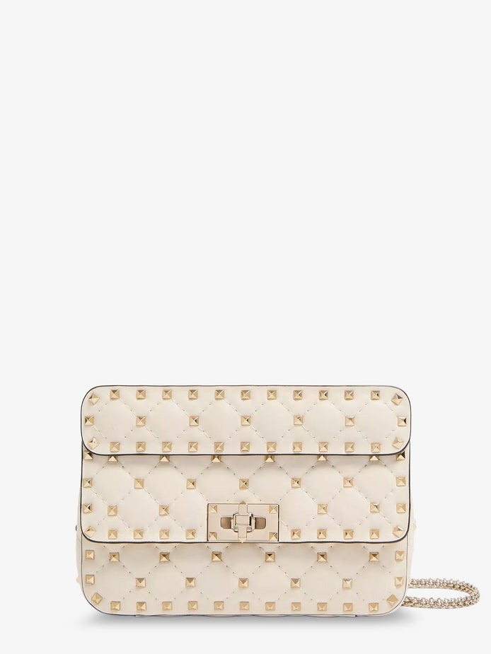 Rockstud Spike leather shoulder bag with iconic all-over studs