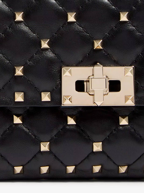 Rockstud Spike leather shoulder bag with iconic all-over studs