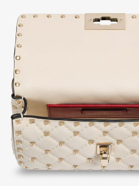 Valentino Garavani Rockstud Spike leather shoulder bag with iconic all-over studs