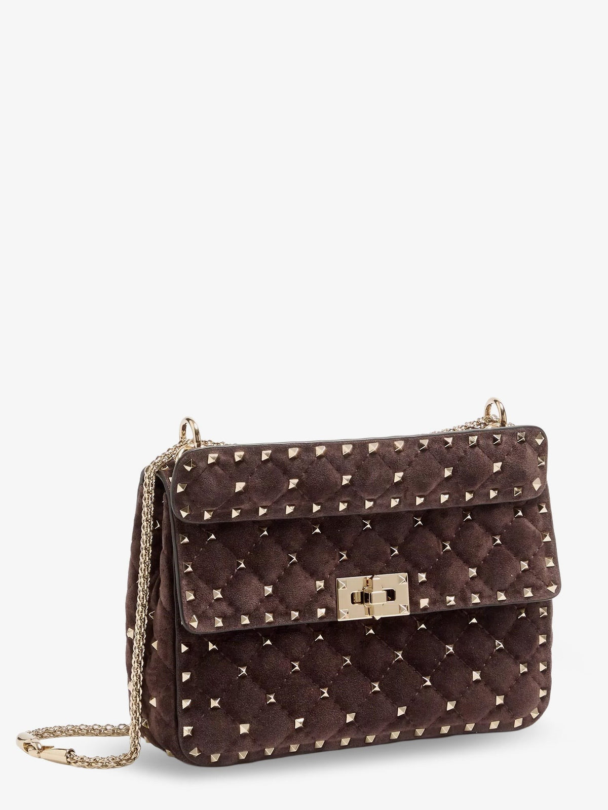 Valentino Garavani Rockstud Spike suede crossbody bag with iconic all-over studs