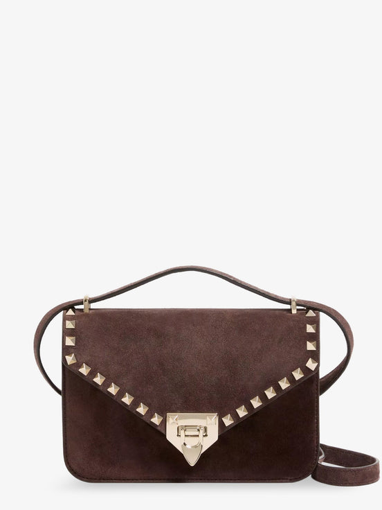 Rockstud suede crossbody bag