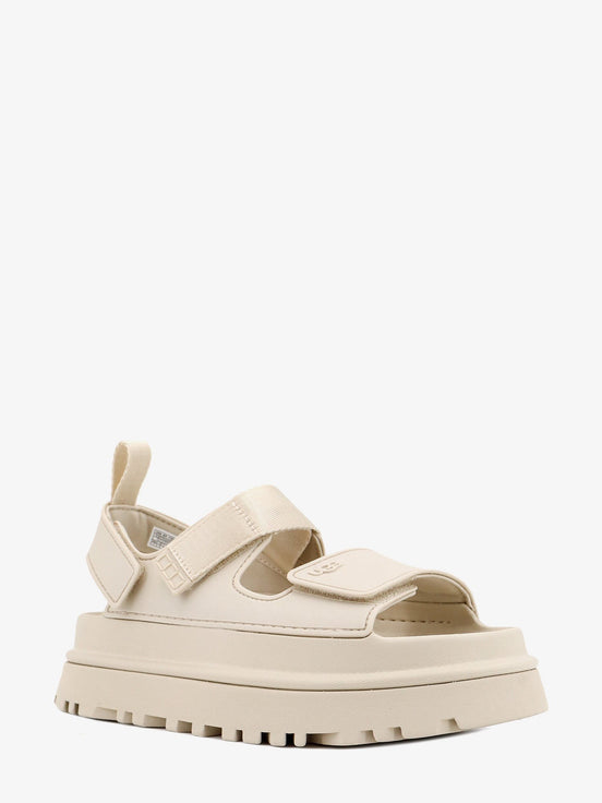 Rubber sandals with embossed logo