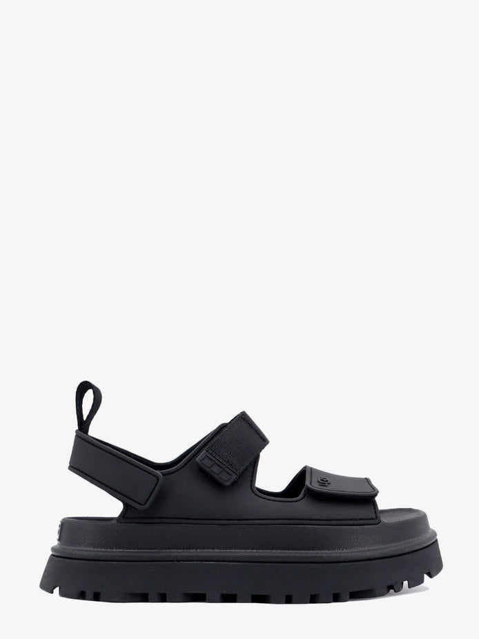 Rubber sandals with embossed logo