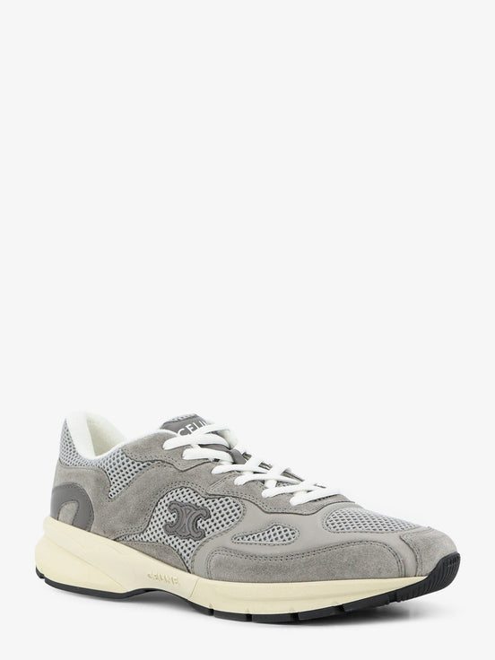 Runner mesh and suede sneakers with side logo