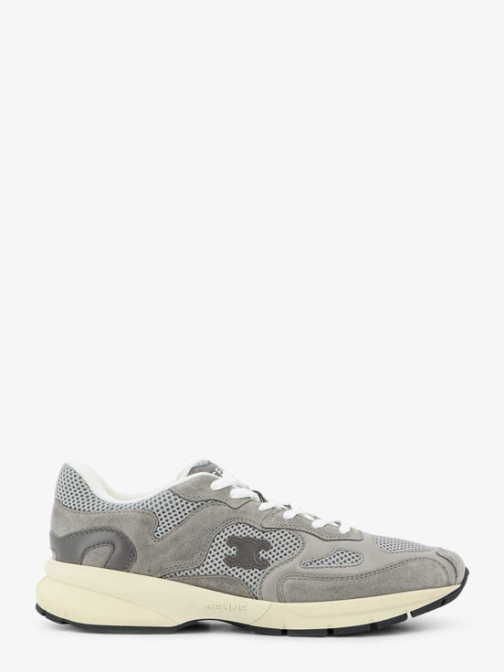 Runner mesh and suede sneakers with side logo