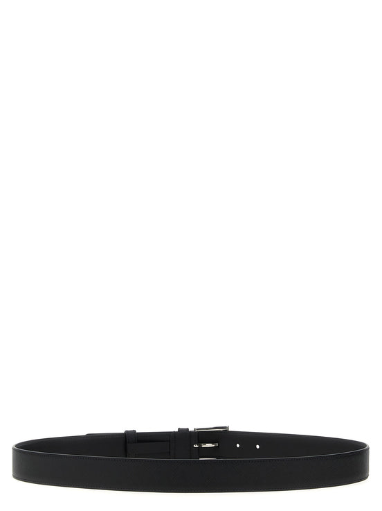 Saffiano leather belt