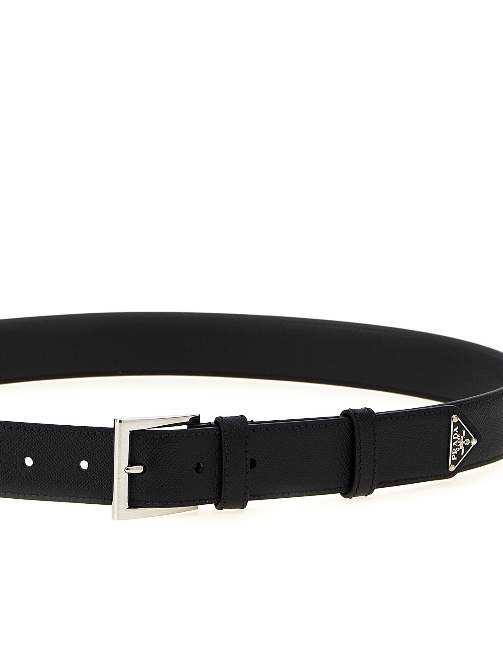 Saffiano leather belt