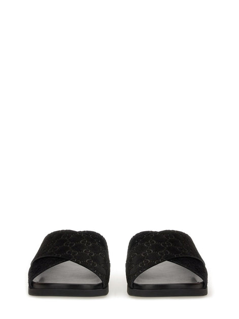 SANDAL SLIDER WITH GG PATTERN