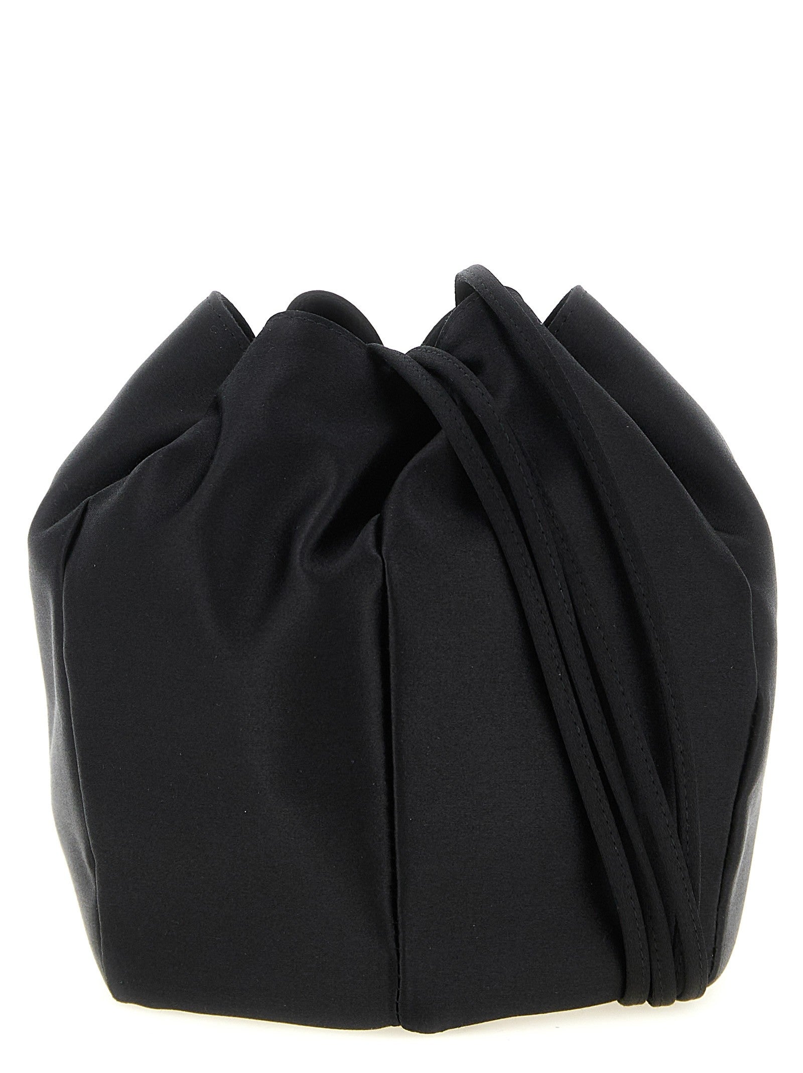 Satin mini bucket bag