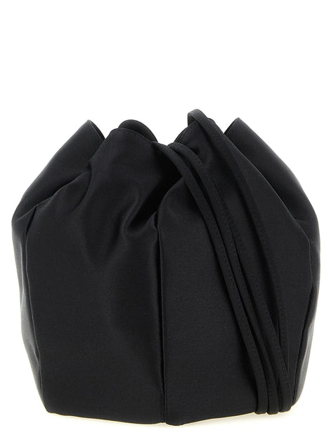 Satin mini bucket bag