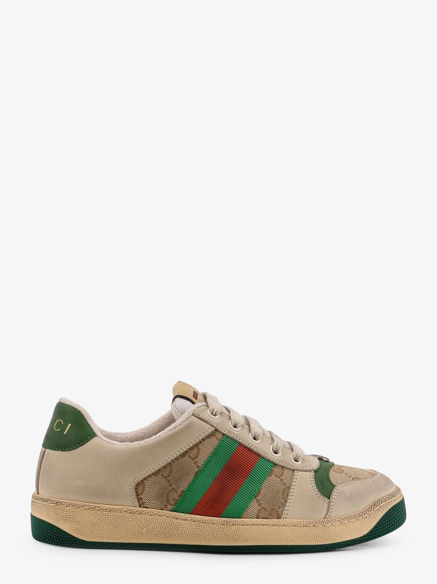 Screener leather and GG Supreme Fabric sneakers