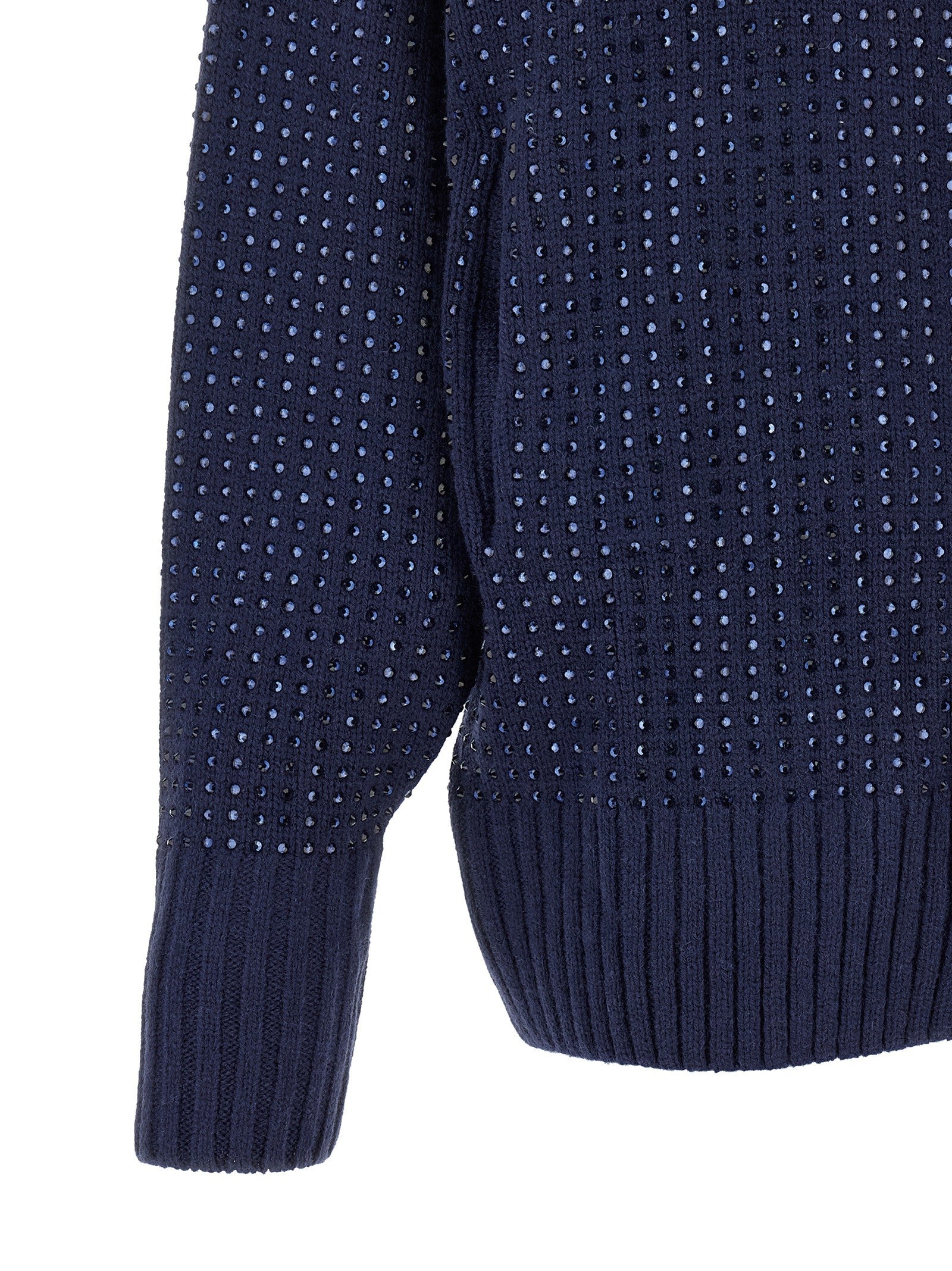 Pinko 'Seicento' cardigan with rhinestones and hood