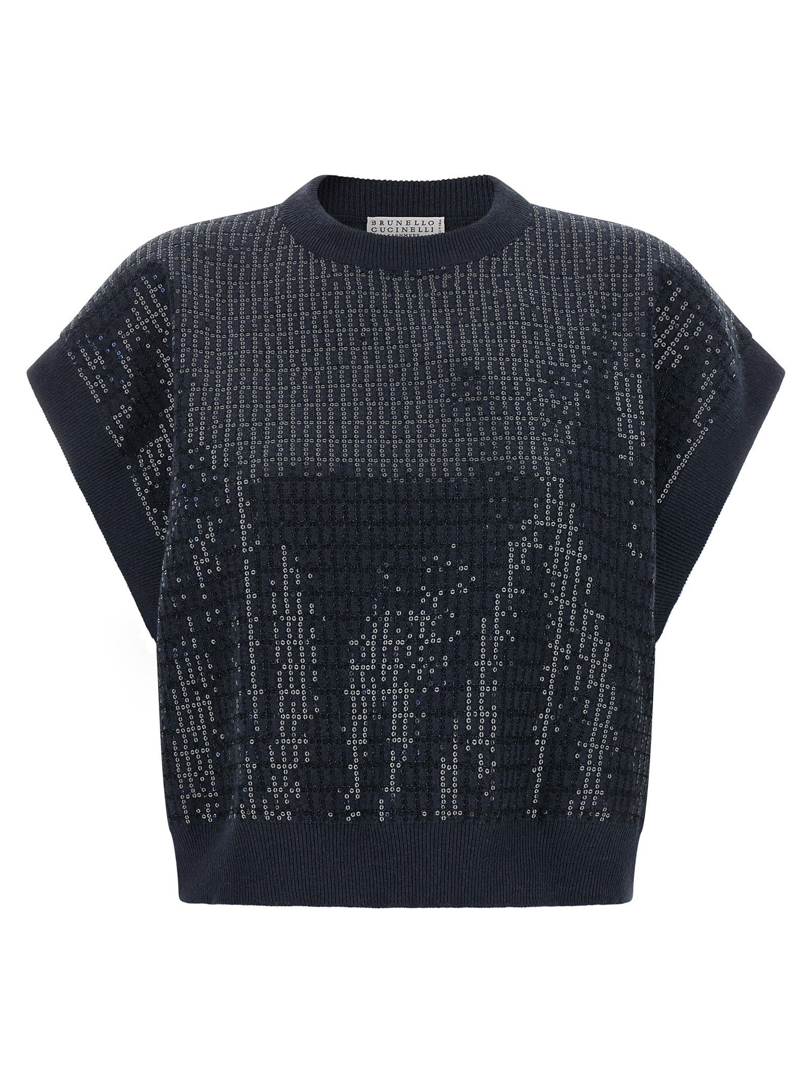 Sequin embroidered sweater