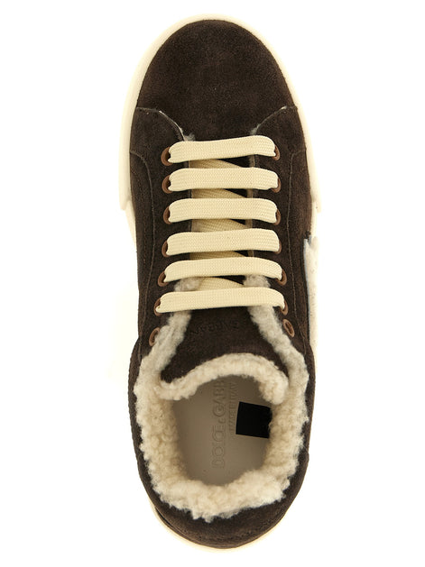 Dolce & Gabbana Shearling low.top sneakers