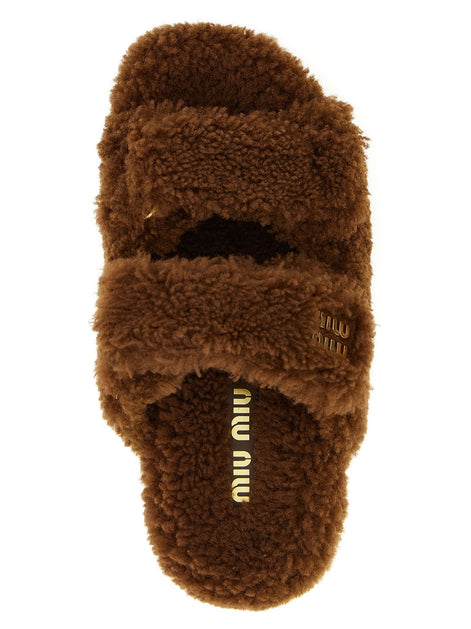 Shearling sandals