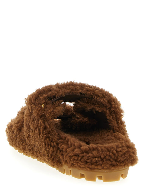 Shearling sandals