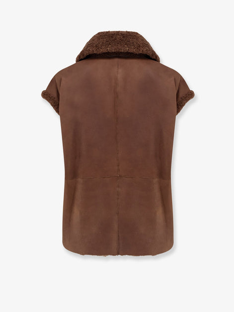 Brunello Cucinelli Shearling sleeveless jacket