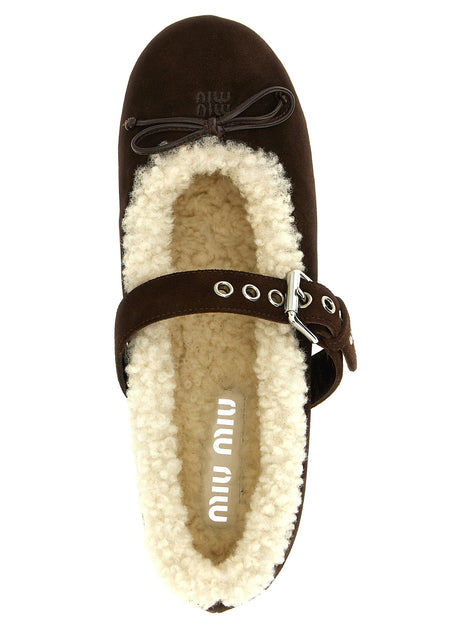 Miu Miu Sheepskin ballet flats