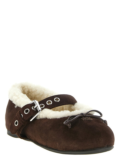 Miu Miu Sheepskin ballet flats