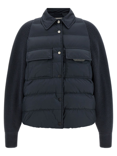 'Shiny Flap Detail' down jacket