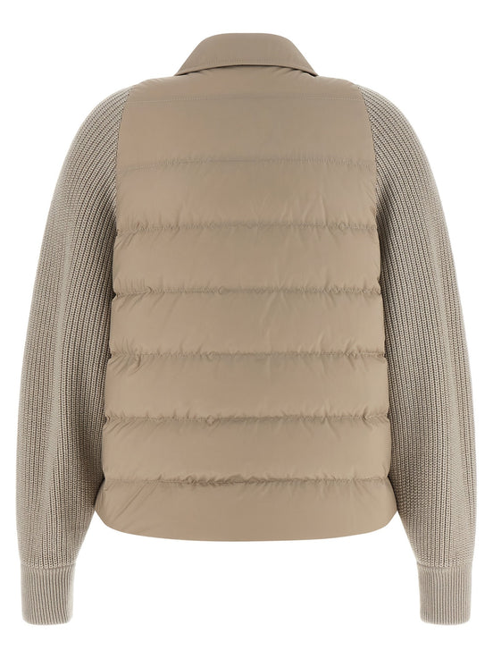 'Shiny Flap Detail' down jacket
