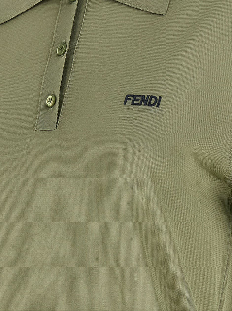 Fendi Shiny viscose polo shirt