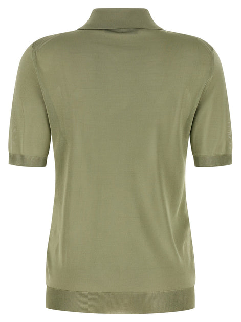 Fendi Shiny viscose polo shirt