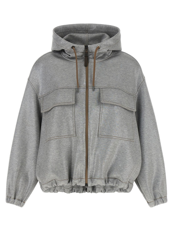 'Shiny Zipper Pull' bomber jacket
