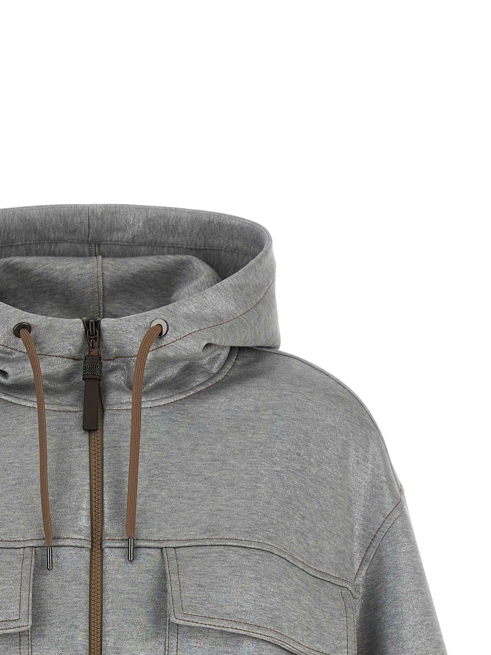 'Shiny Zipper Pull' bomber jacket
