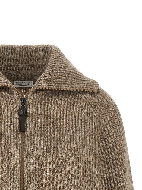 'Shiny Zipper Pull' cardigan