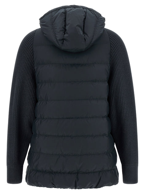 'Shiny Zipper Pull' down jacket