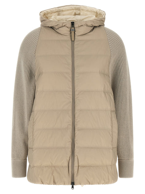 'Shiny Zipper Pull' down jacket