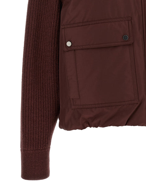 'Shiny Zipper Pull' down jacket